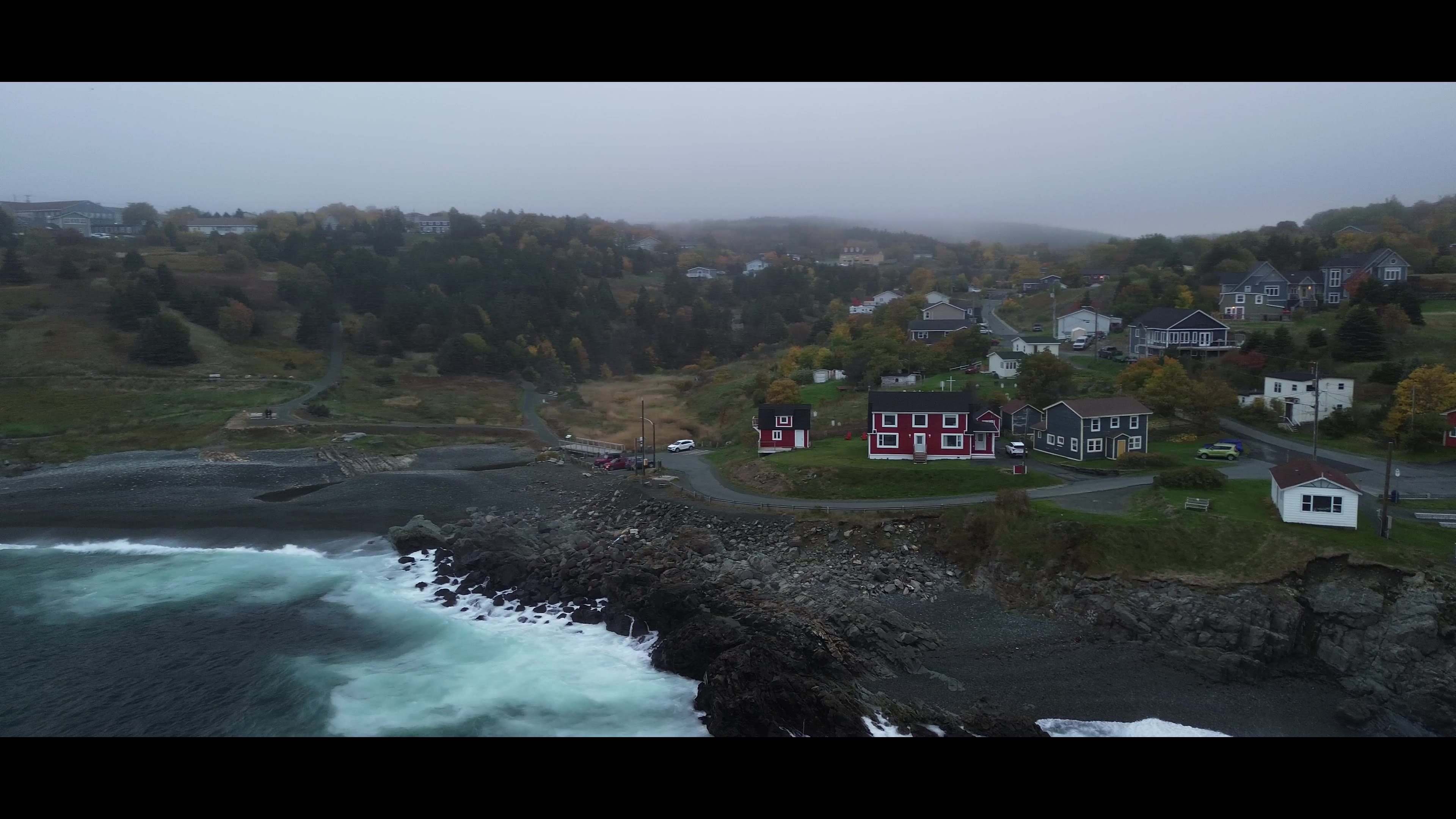 Still frame from a cinematic Newfoundland real estate showcase video